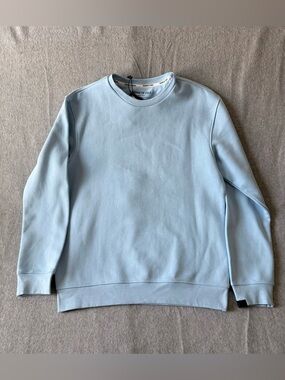 Kenneth Cole New York Crewneck Fleece Sweatshirt Light Blue Medium New w/Tags